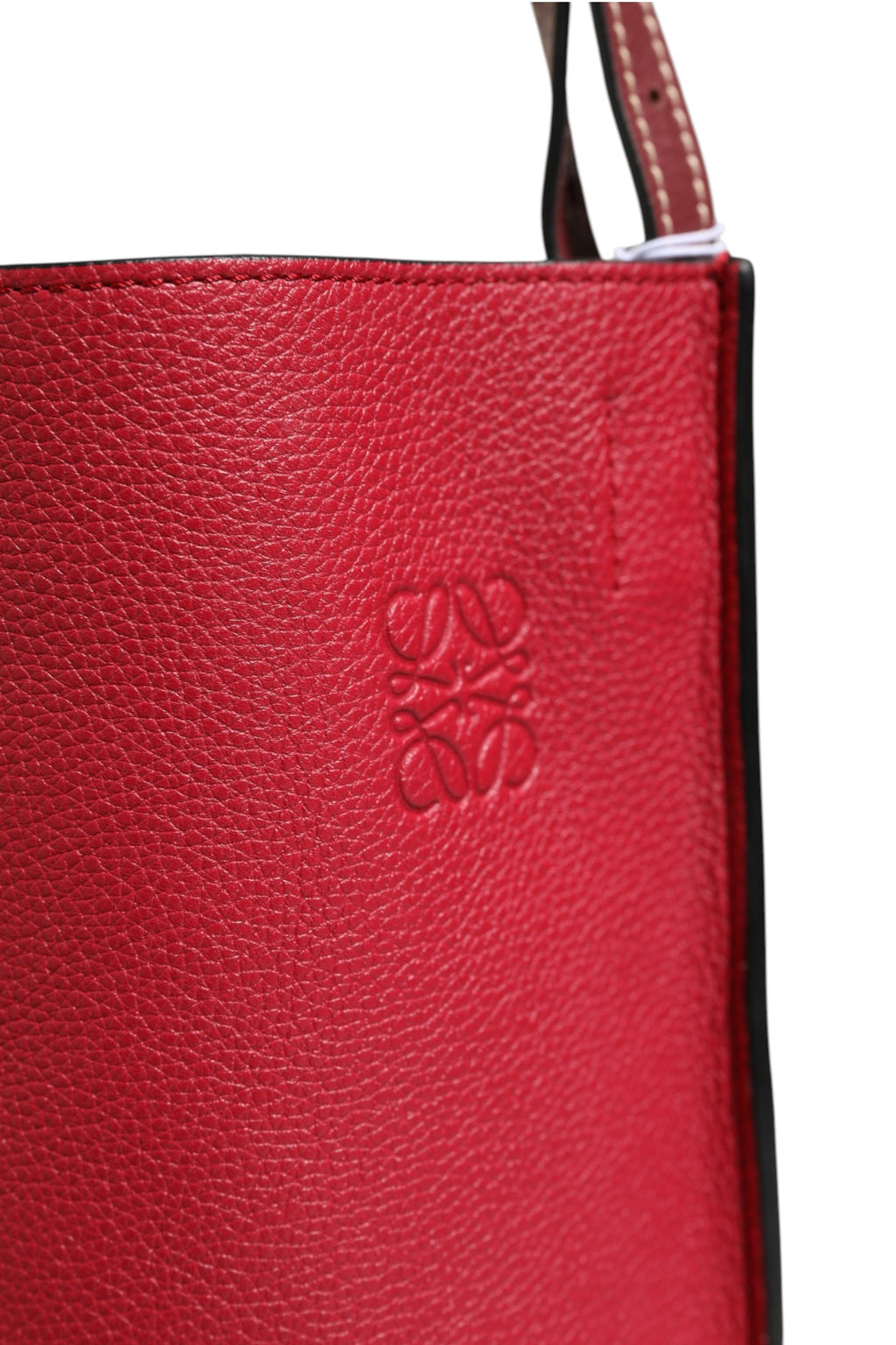 Loewe Gate Raspberry & Wine Leather Bucket Bag
