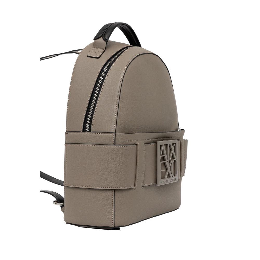 Armani Exchange Beige Polyethylene Backpack