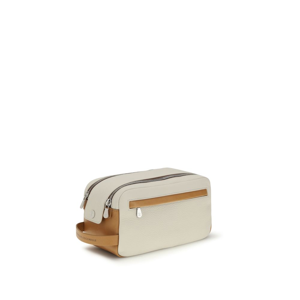 Brunello Cucinelli Beige Calf Leather Bos Taurus Other Accessories
