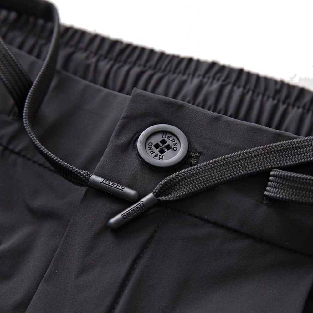 Herno Black Elastane Athletic Pants