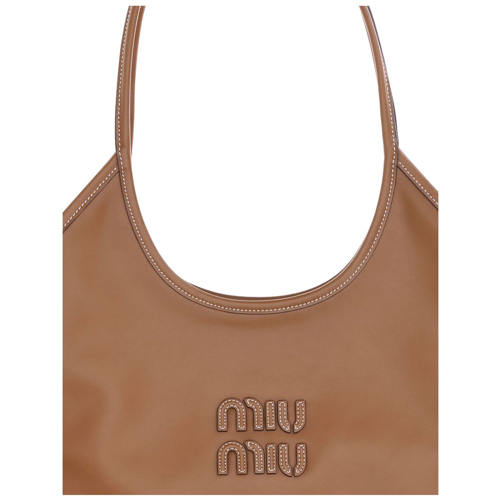 Miu Miu Brown Calf Leather Bos Taurus Shoulder Bag