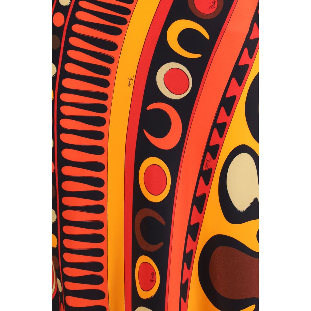 Emilio Pucci Multicolor Silk Long Dress