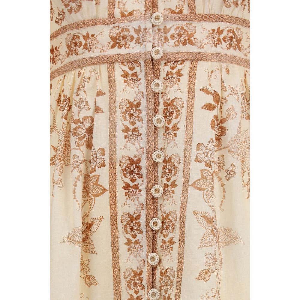 Zimmermann Beige Linen Casual Dress