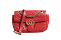 Gucci Marmont Small Shoulder Bag in Rosso Ancora Red Leather