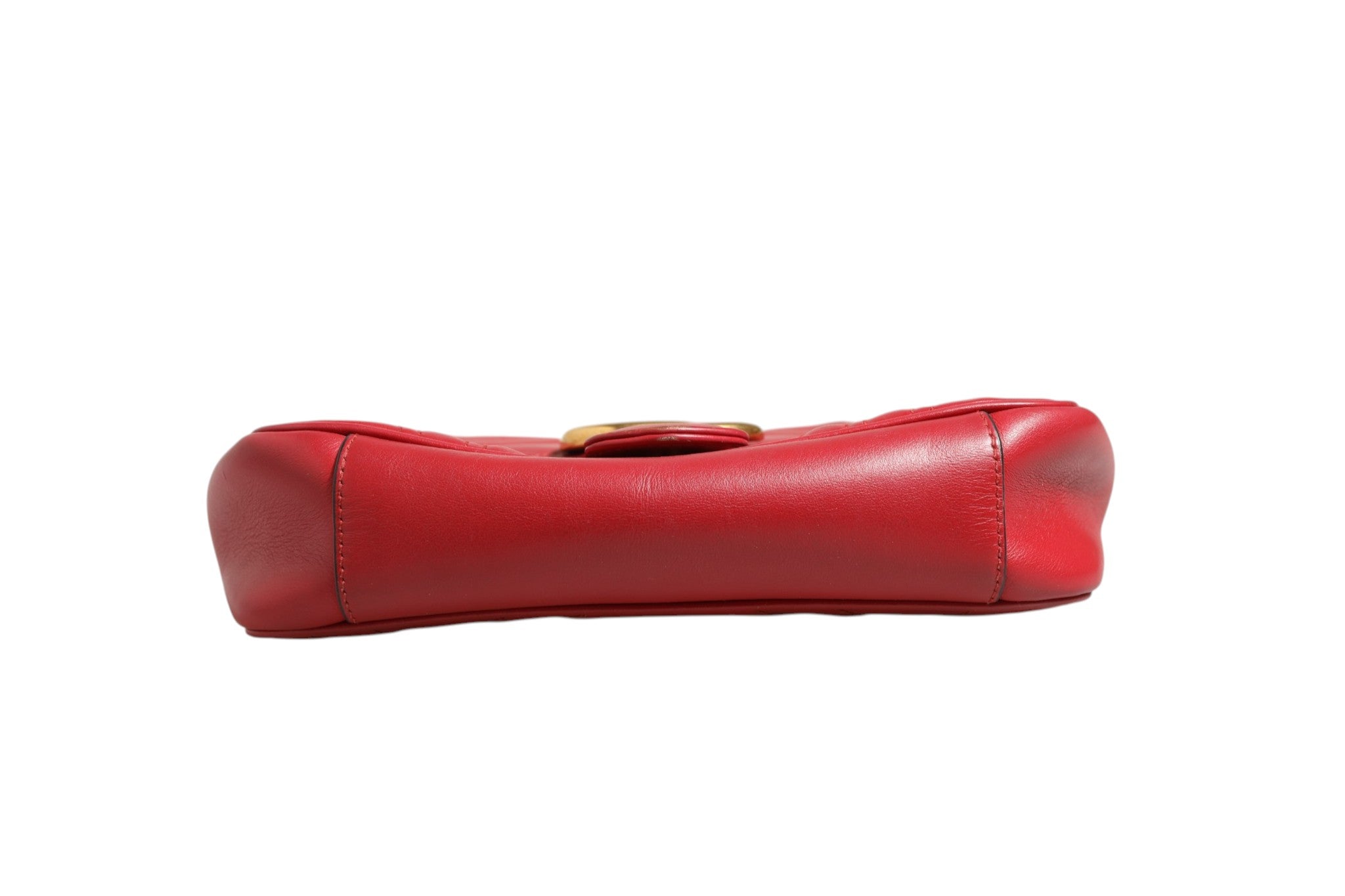 Gucci Marmont Small Shoulder Bag in Rosso Ancora Red Leather