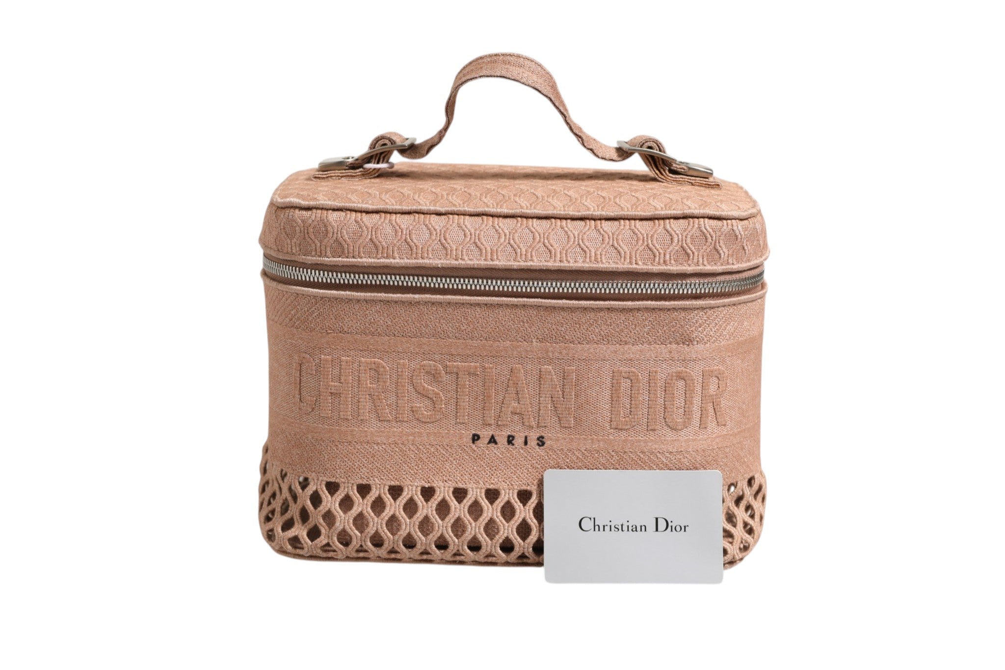 Christian Dior Mesh Embroidered Dior travel Vanity Case