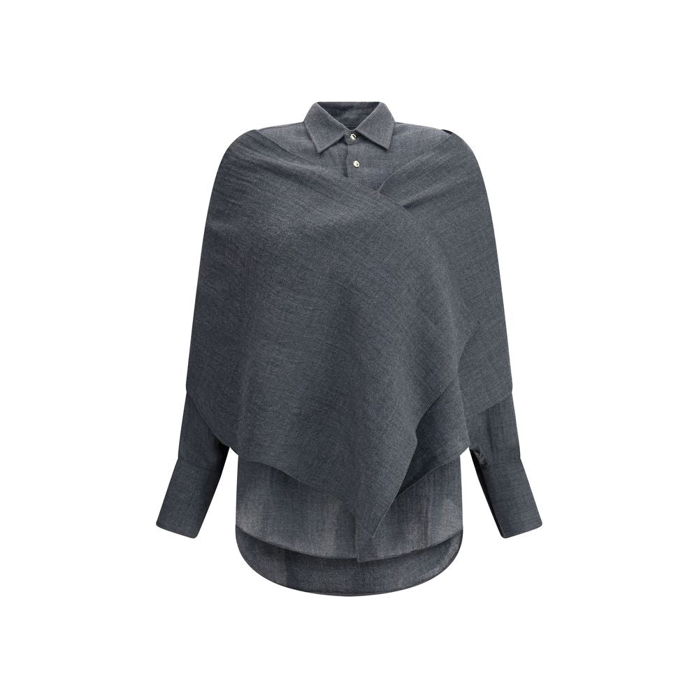 Darkpark Gray Wool Dress Shirt