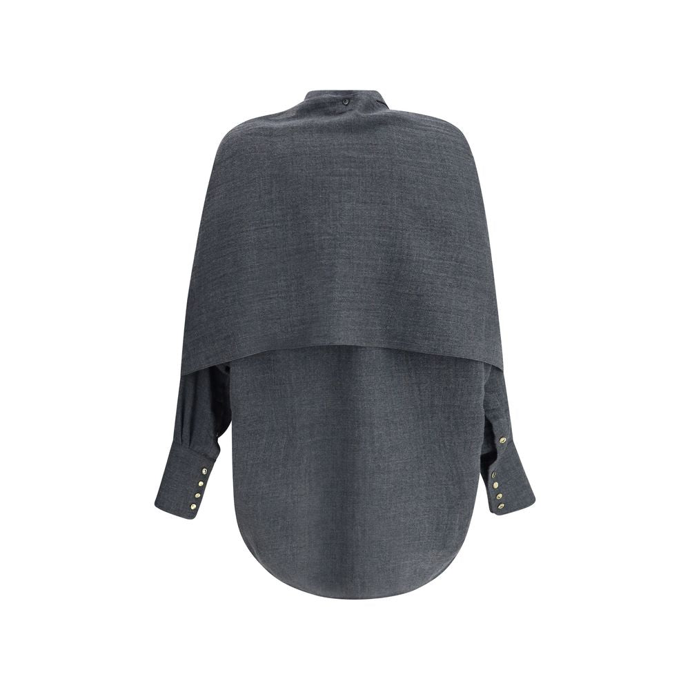 Darkpark Gray Wool Dress Shirt
