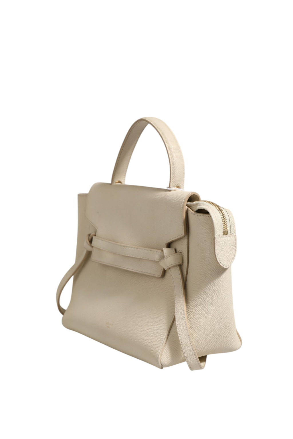 Celine Nano Belt Bag Grained Calfskin Chalk