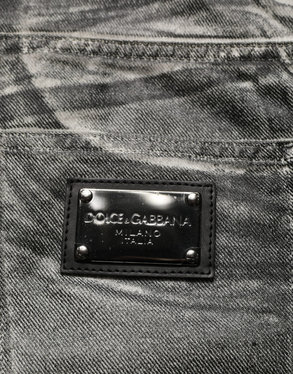 Dolce & Gabbana Grey Washed Mid Waist Straight Denim Jeans