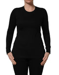 Dolce & Gabbana Black Long Sleeves Crew Neck Pullover Sweater