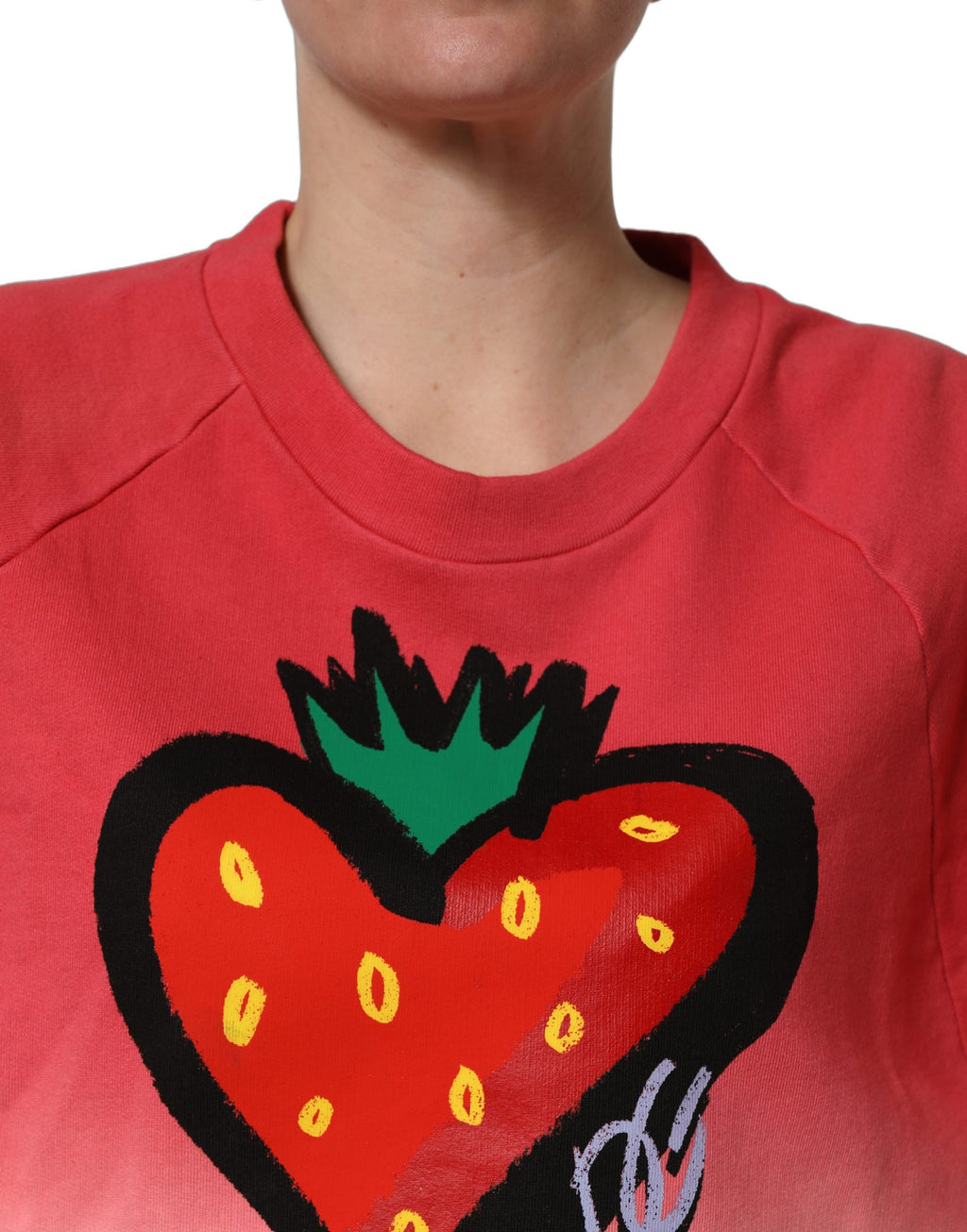 Dolce & Gabbana Multicolor StrawberryPrint Sweatshirt Sweater