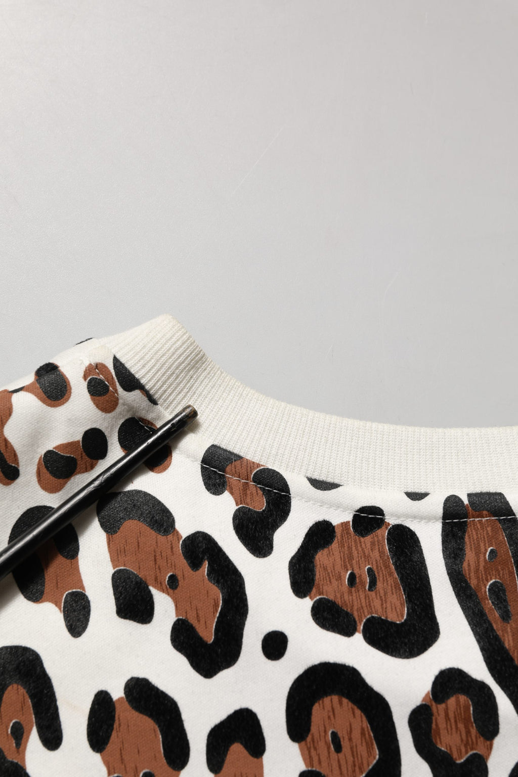 Dolce & Gabbana Multicolor Leopard Print Crew Neck T-shirt
