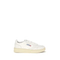 Autry White Calf Leather Bos Taurus Low Top Sneakers