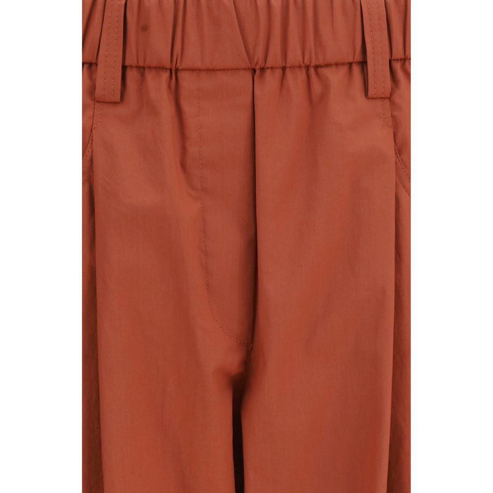 Brunello Cucinelli Orange Cotton Casual Pants
