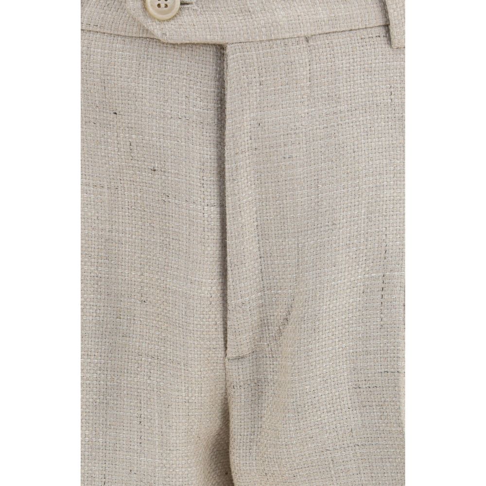 Brunello Cucinelli Beige Silk Two-Piece Suit