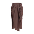 Jacquemus Brown Polyester Midi Skirt