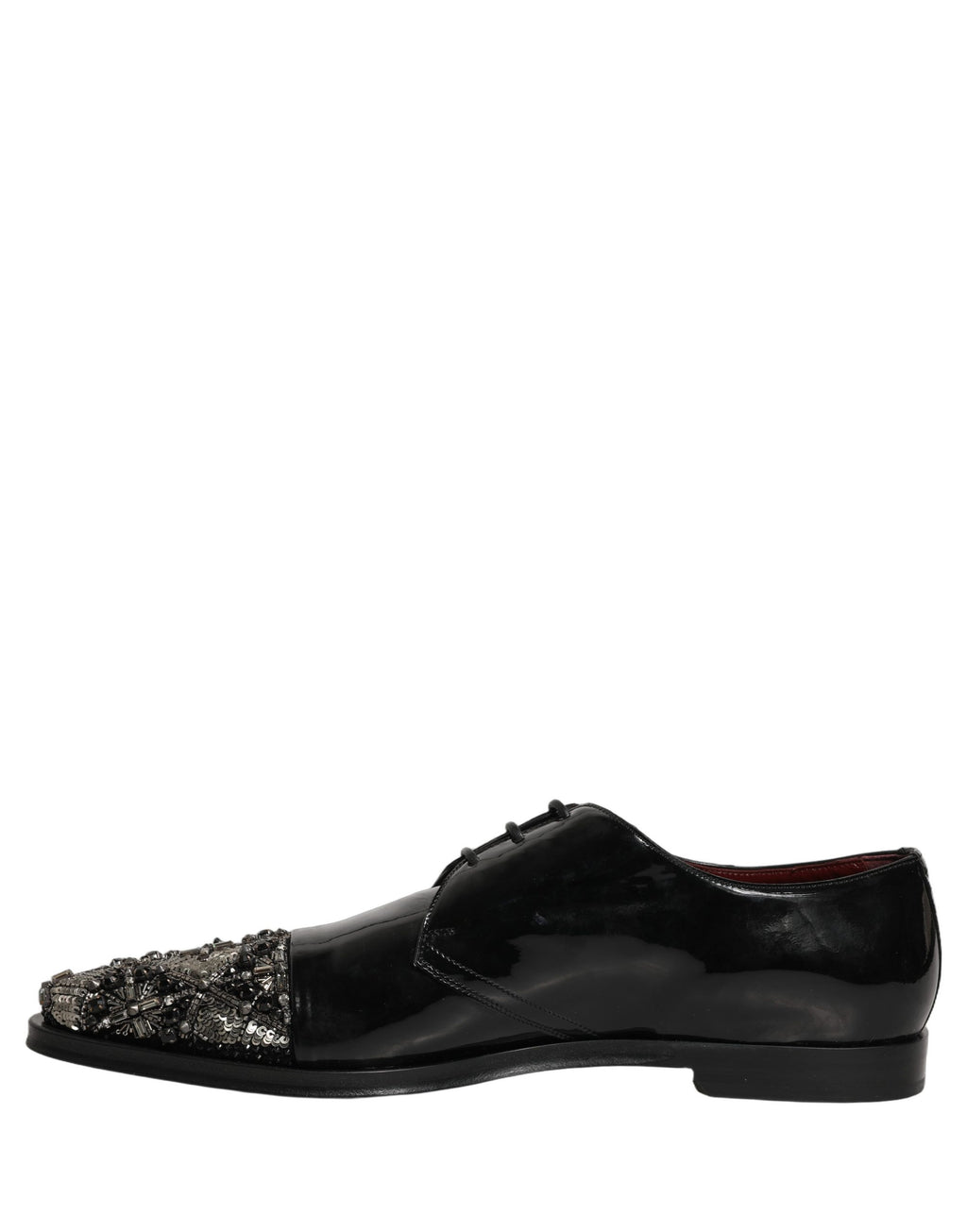 Dolce & Gabbana Black Embellished Derby Dress Formal Shoes