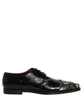Dolce & Gabbana Black Embellished Derby Dress Formal Shoes