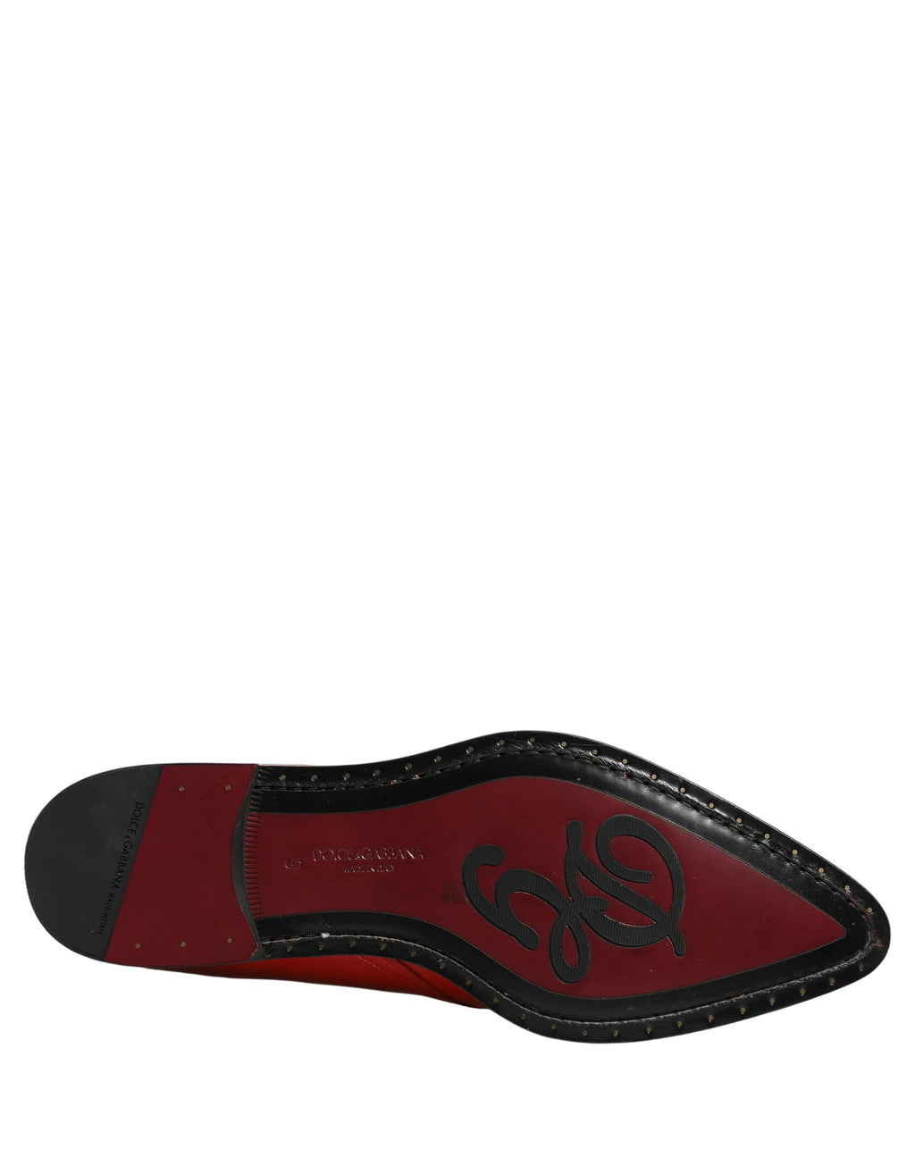 Dolce & Gabbana Red Embellished Men Derby Dress Formal Shoes