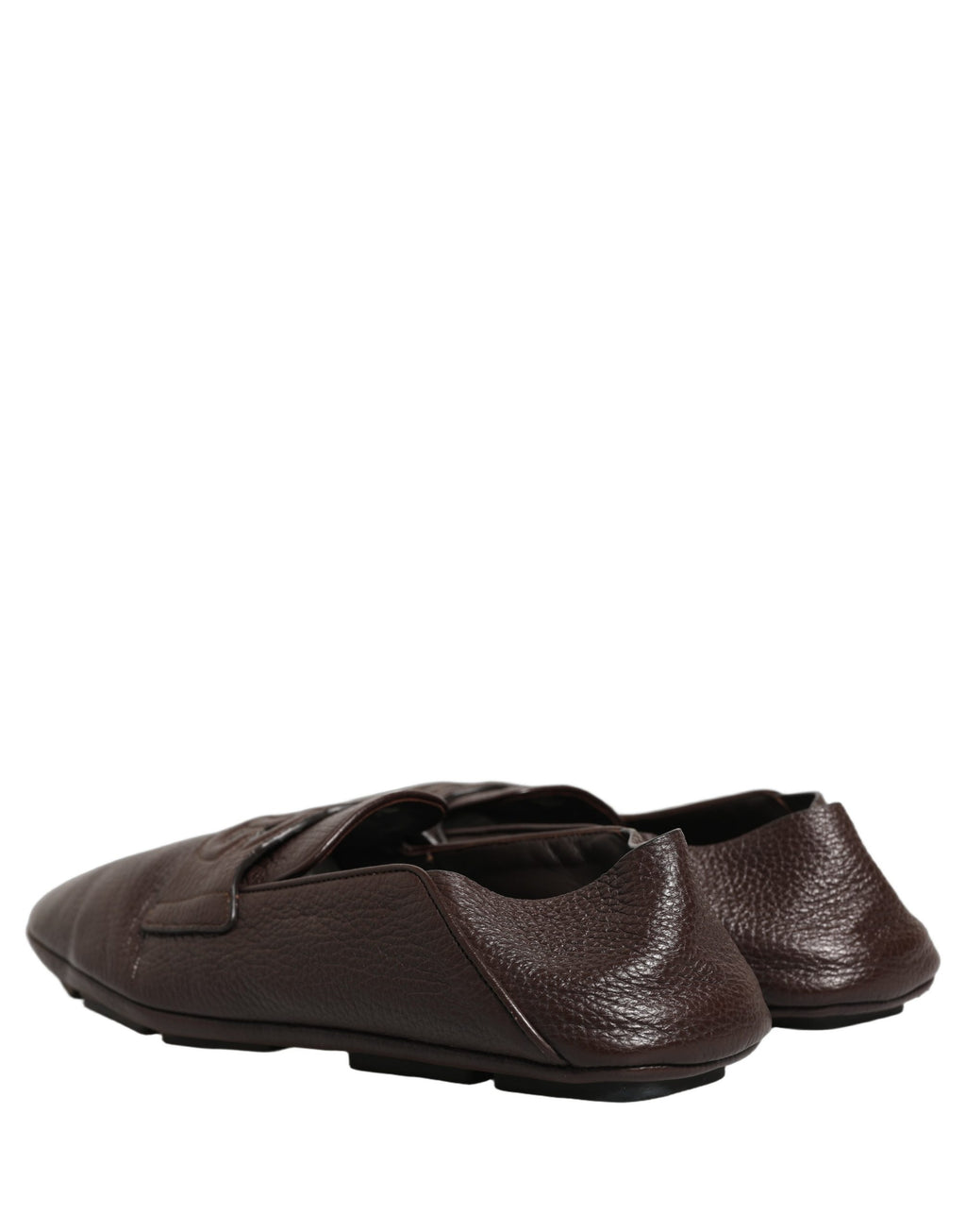 Dolce & Gabbana Brown Deerskin Leather Driver Loafers Shoes