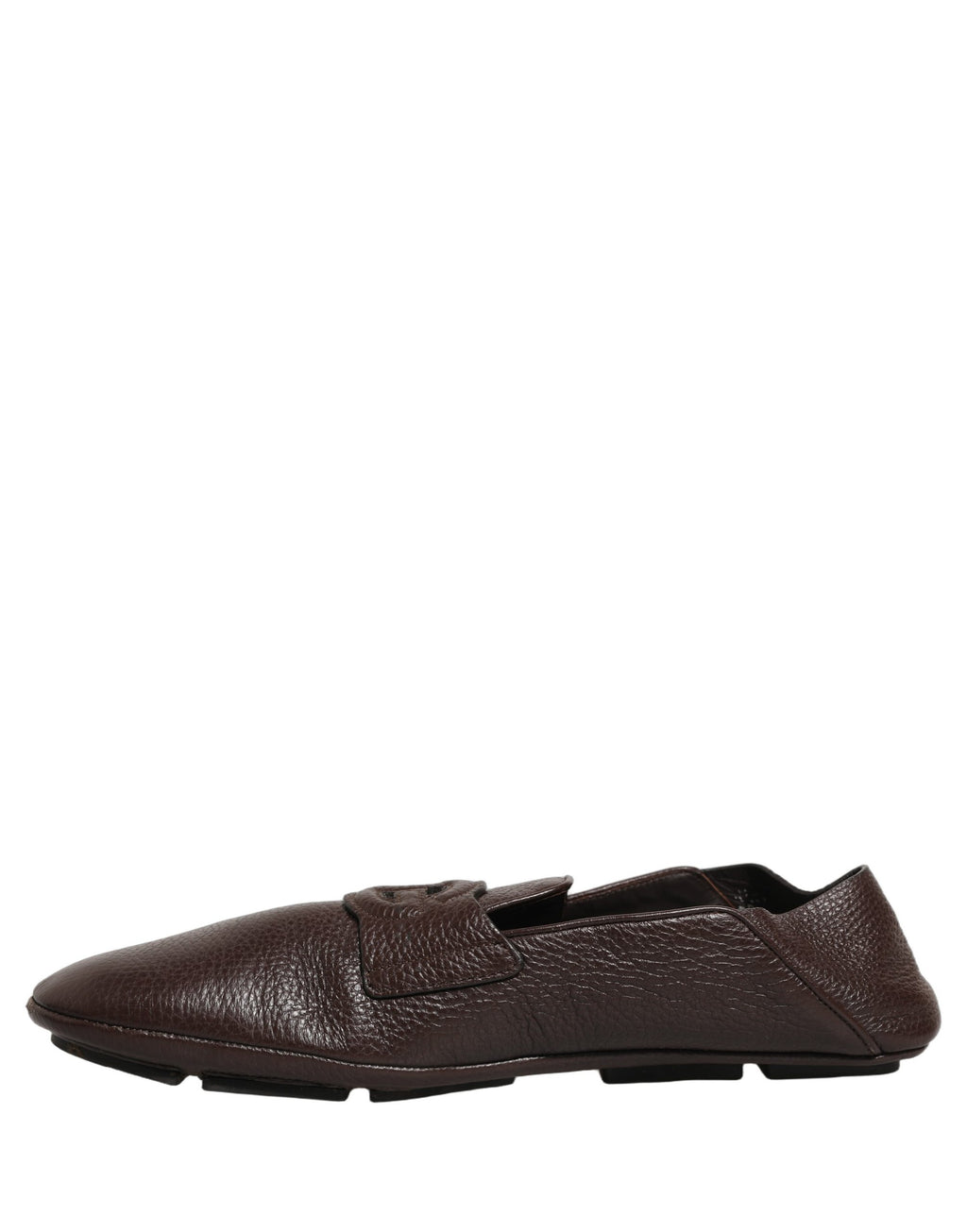 Dolce & Gabbana Brown Deerskin Leather Driver Loafers Shoes