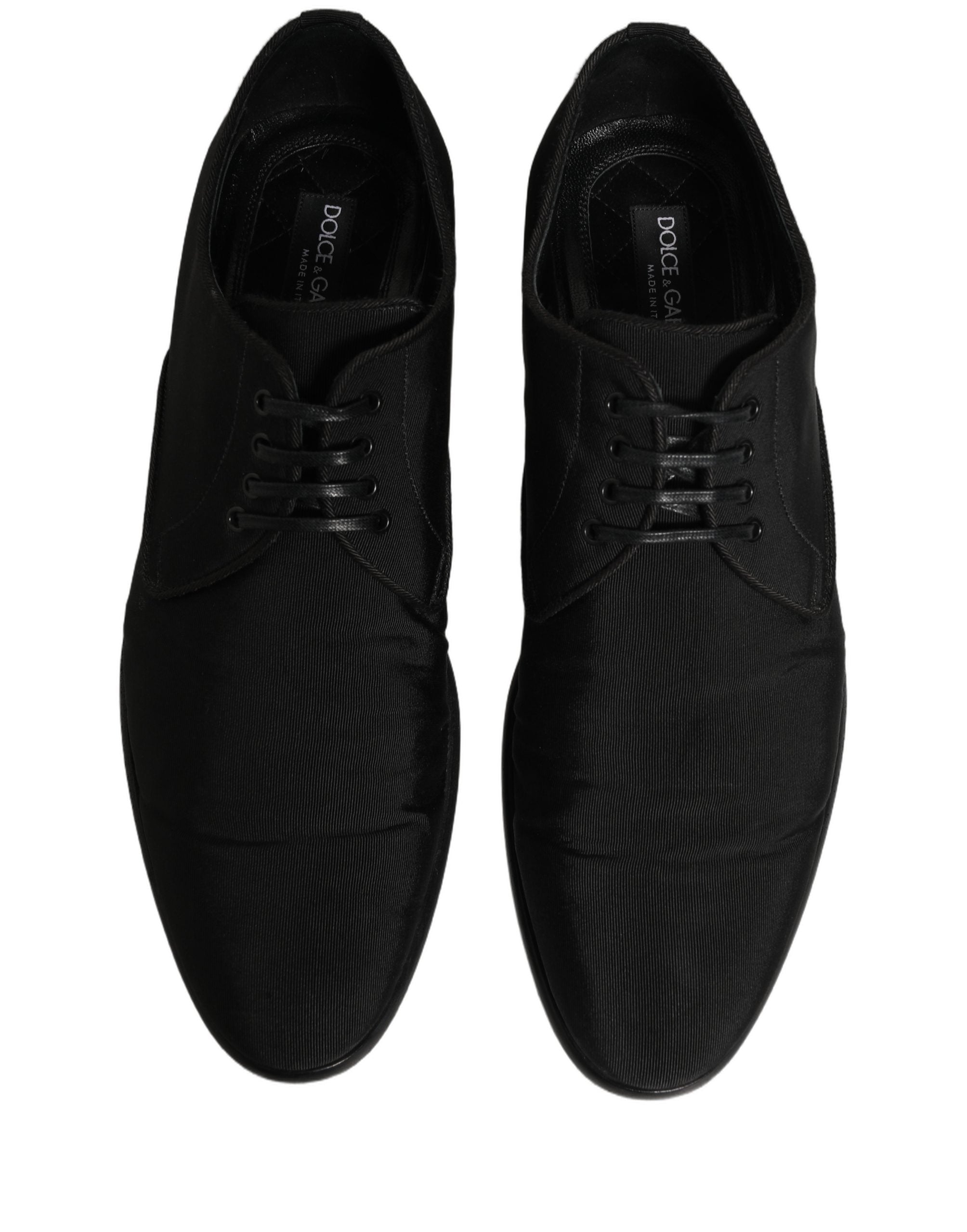 Dolce & Gabbana Black Suede Lace Up Derby Dress Formal Shoes