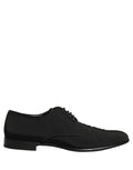 Dolce & Gabbana Black Suede Lace Up Derby Dress Formal Shoes