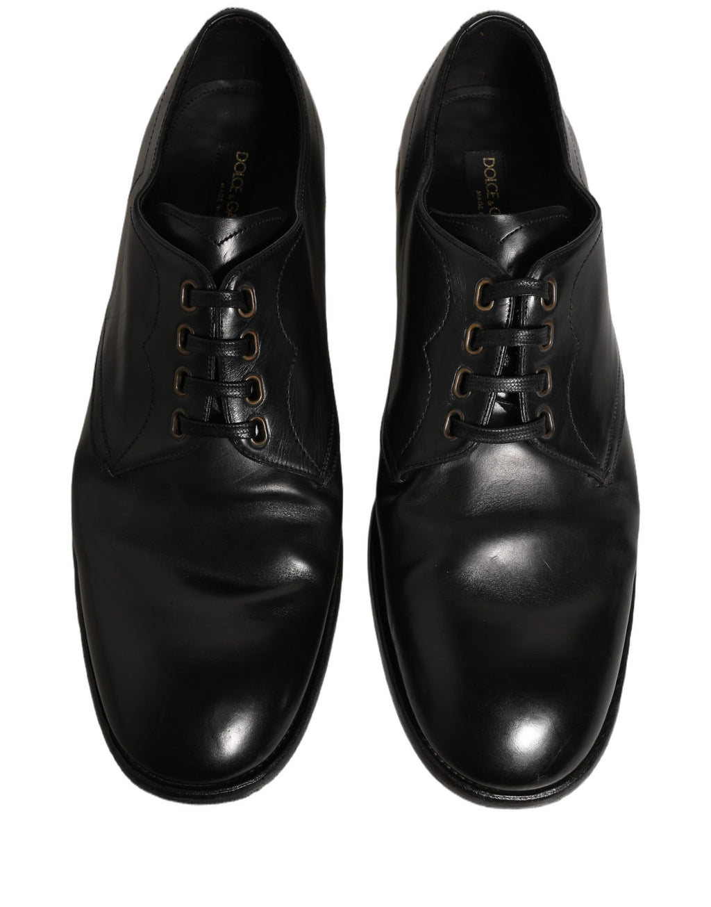Dolce & Gabbana Black Leather Lace Up Derby Dress Formal Shoes