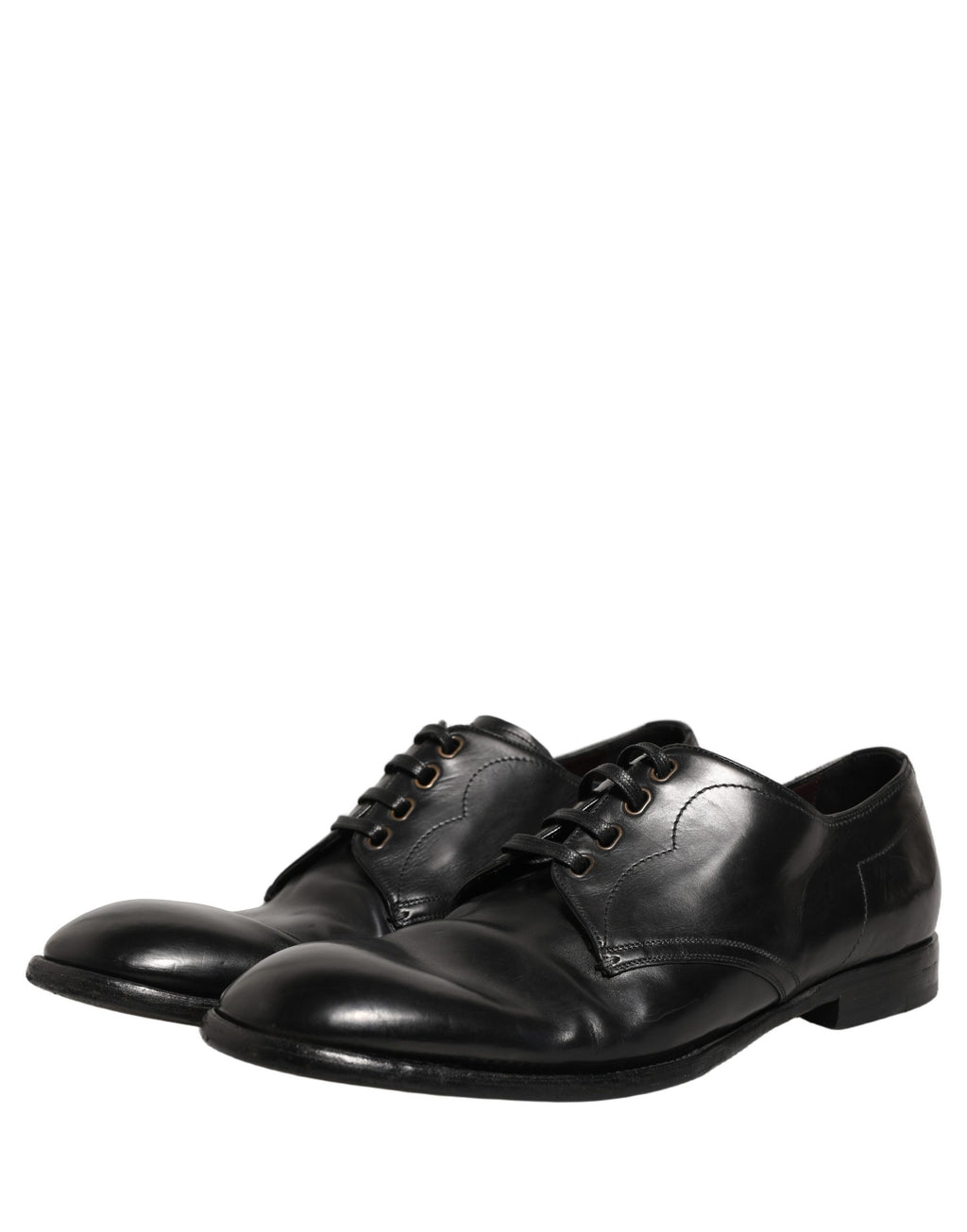 Dolce & Gabbana Black Leather Lace Up Derby Dress Formal Shoes