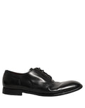 Dolce & Gabbana Black Leather Lace Up Derby Dress Formal Shoes