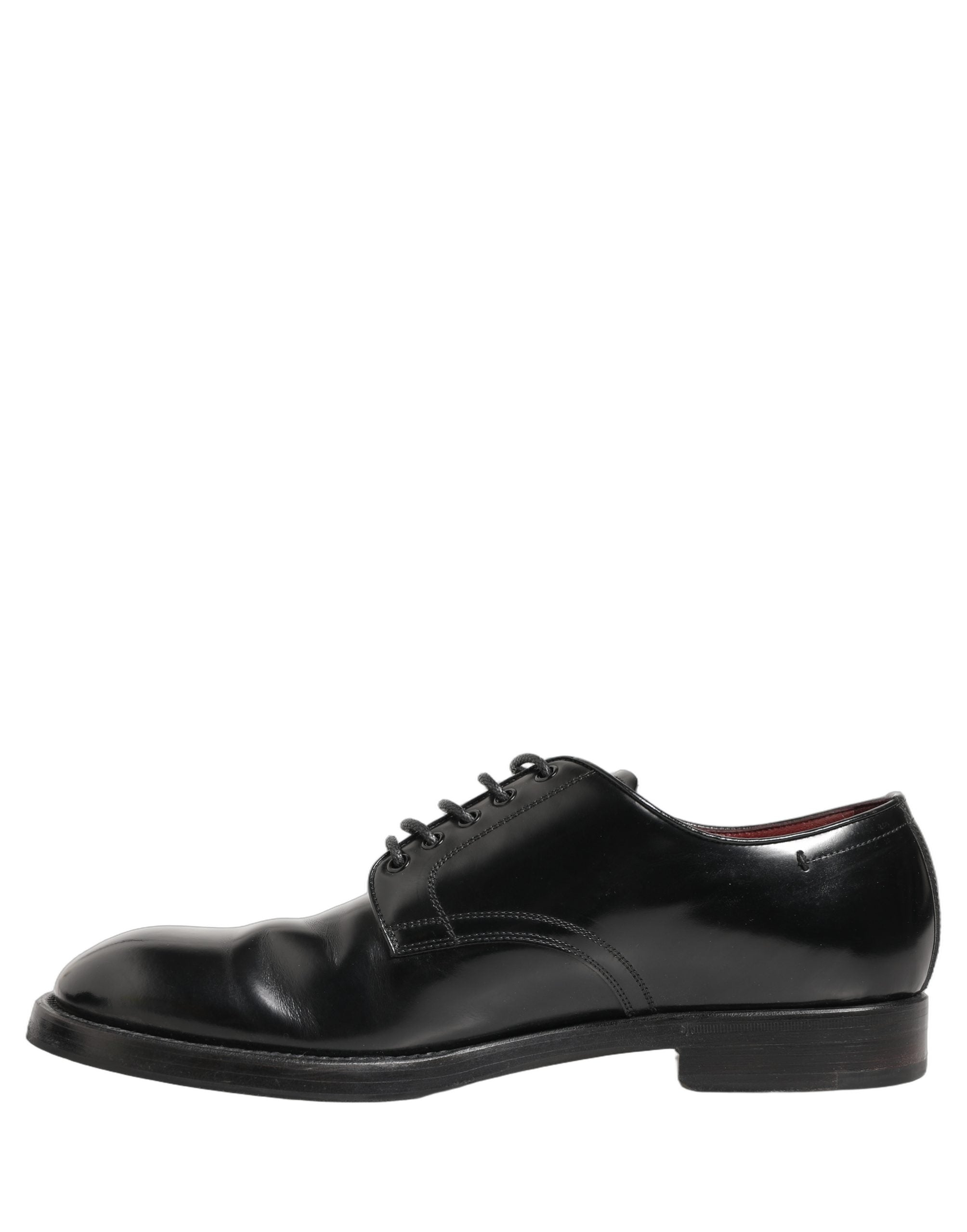 Dolce & Gabbana Black Leather Lace Up Derby Dress Formal Shoes