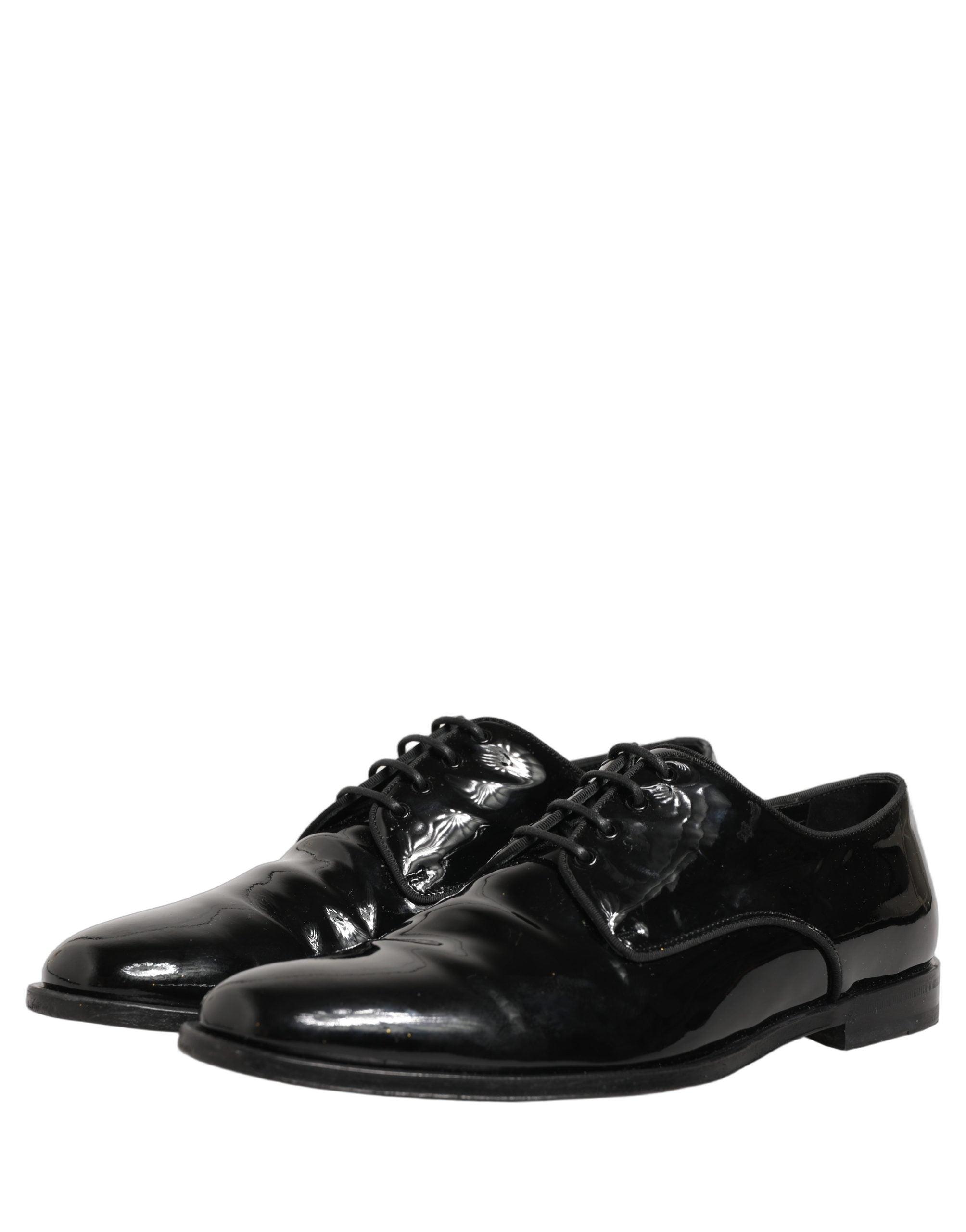 Dolce & Gabbana Black Leather Lace Up Derby Dress Formal Shoes