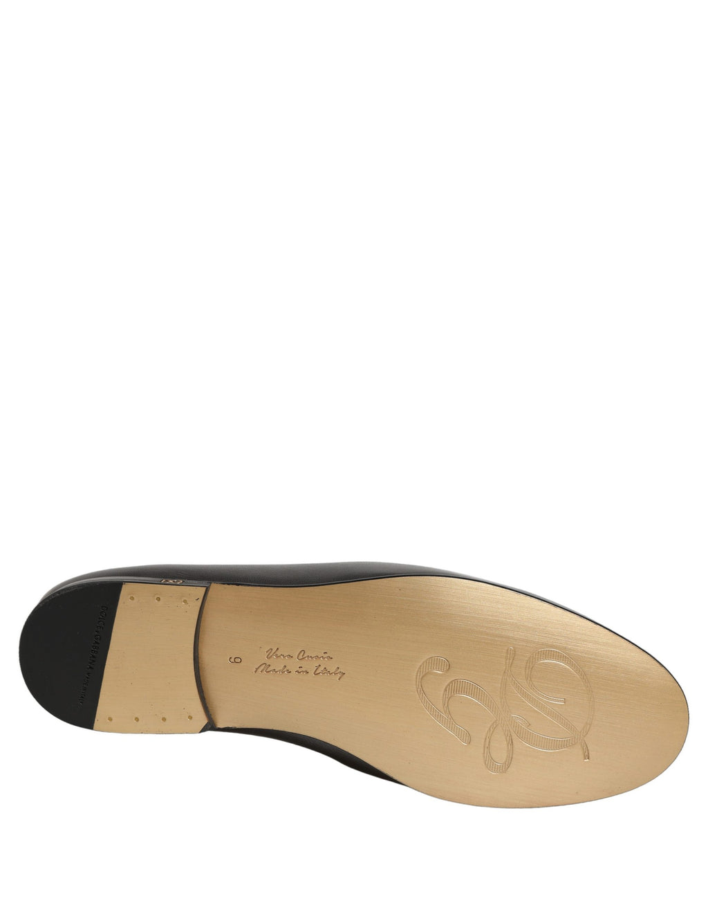 Dolce & Gabbana Silver Leather DG Logo Slip On Loafers Shoes