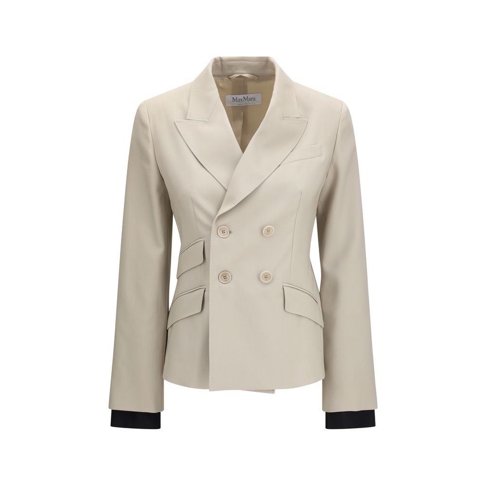 Max Mara Beige Wool Oves Aries Blazer