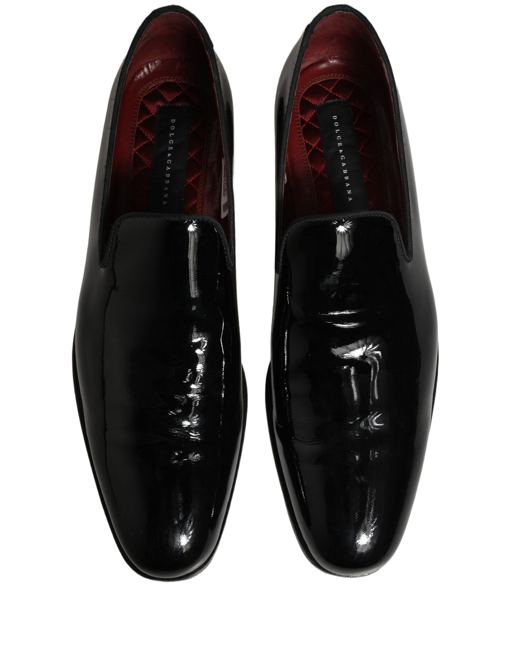 Dolce & Gabbana Black Patent Leather Men Dress Loafers Shoes