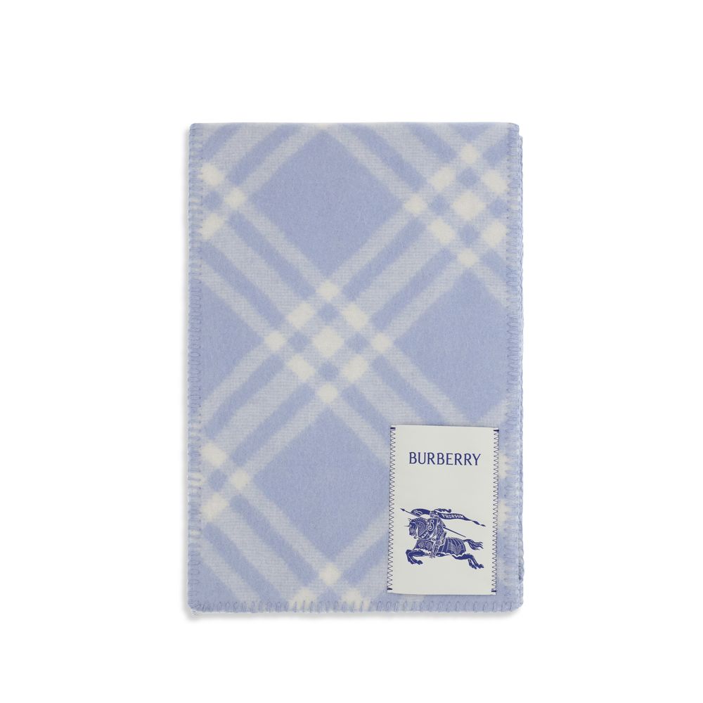 Burberry Blue Wool Oves Aries Scarf