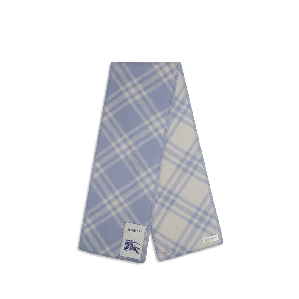 Burberry Blue Wool Oves Aries Scarf