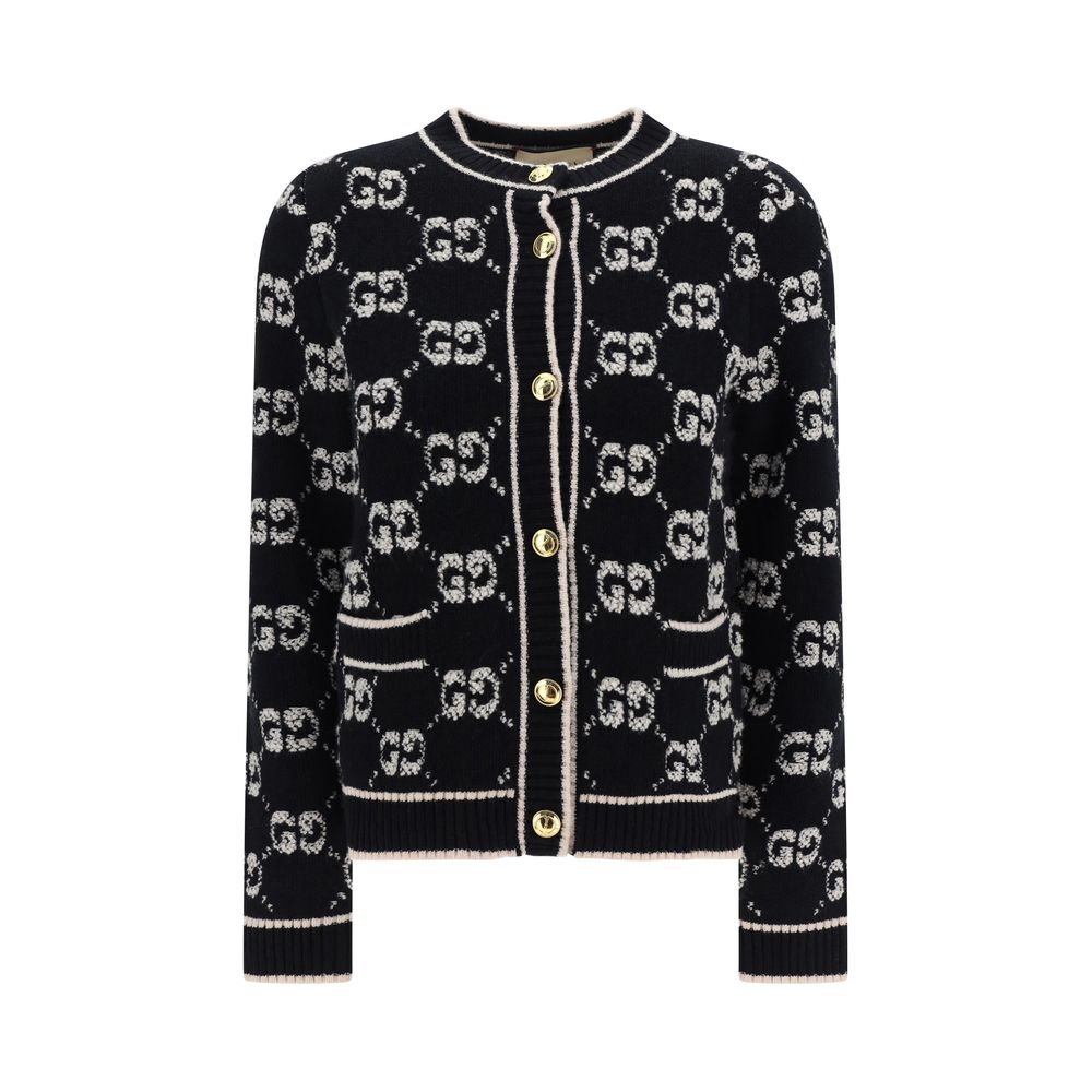 Gucci Black Wool Oves Aries Cardigan