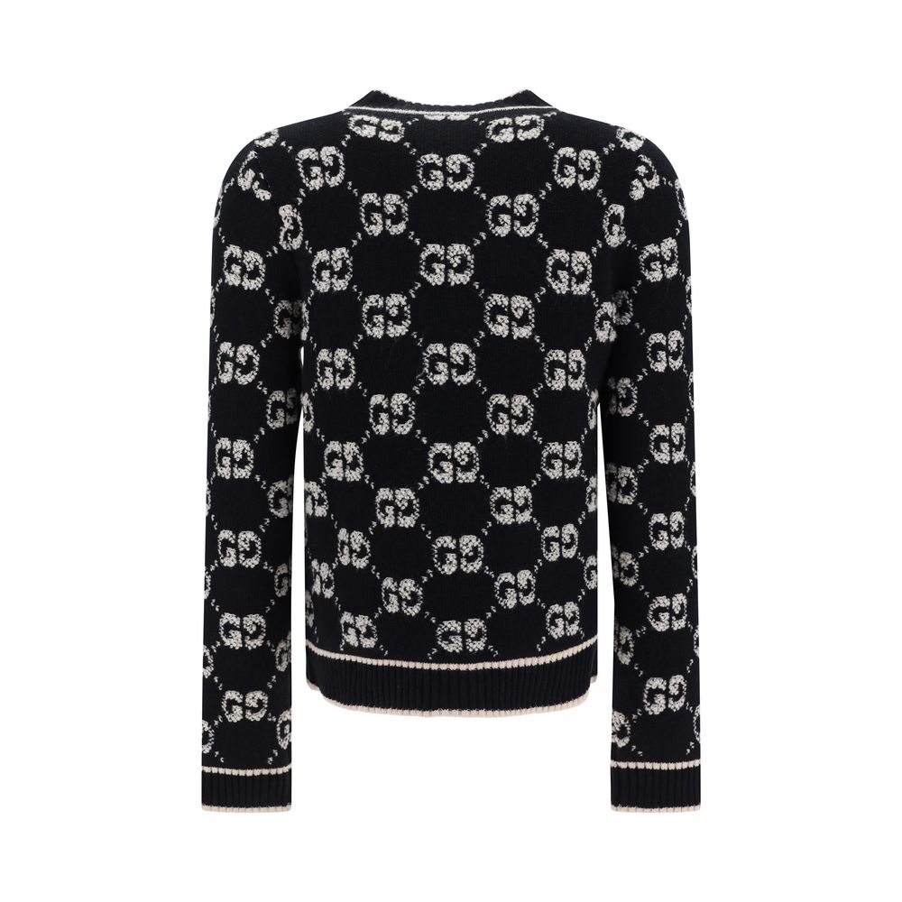 Gucci Black Wool Oves Aries Cardigan