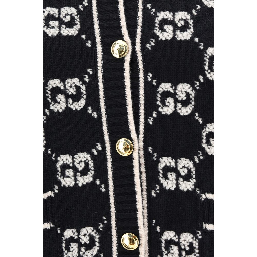 Gucci Black Wool Oves Aries Cardigan