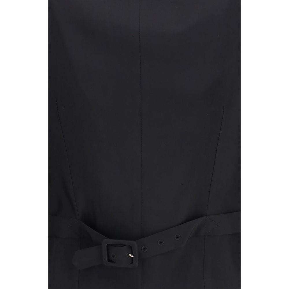 Burberry Brown Wool Oves Aries Sleeveless Jacket