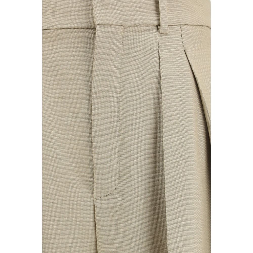 Saint Laurent Beige Wool Oves Aries Dress Pants