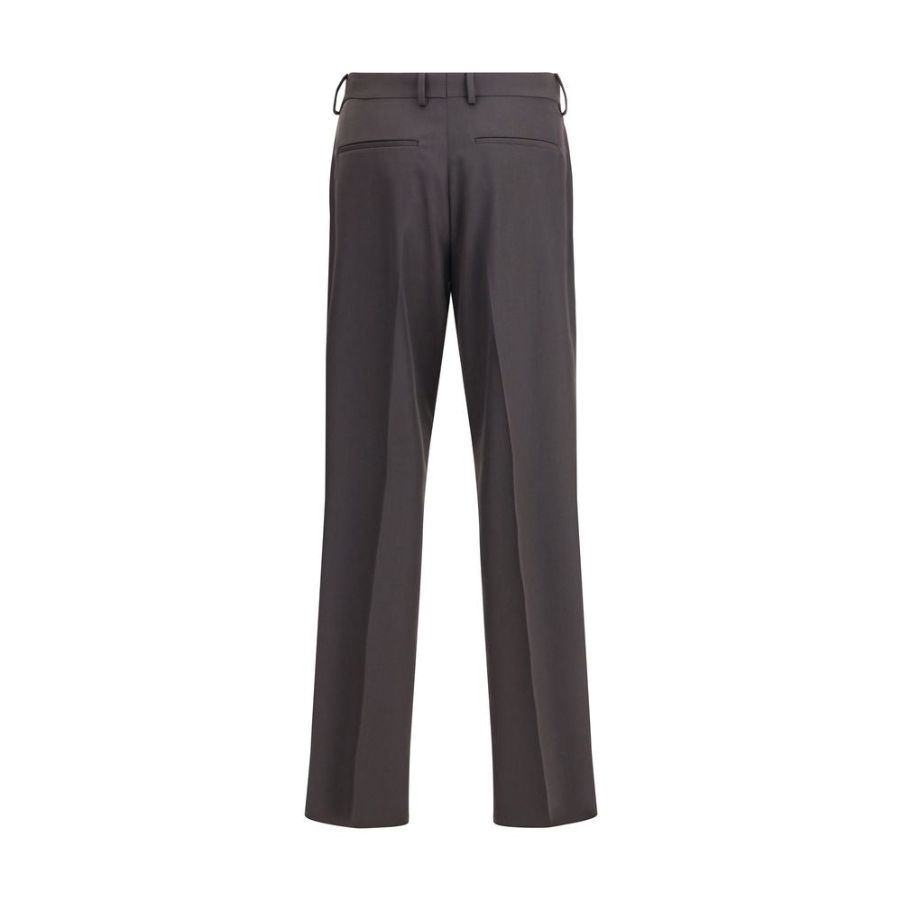 Fendi Brown Wool Oves Aries Dress Pants