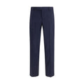 Fendi Blue Wool Oves Aries Dress Pants