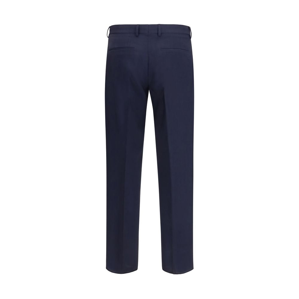 Fendi Blue Wool Oves Aries Dress Pants
