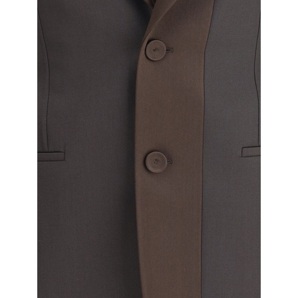 Fendi Brown Wool Oves Aries Blazer