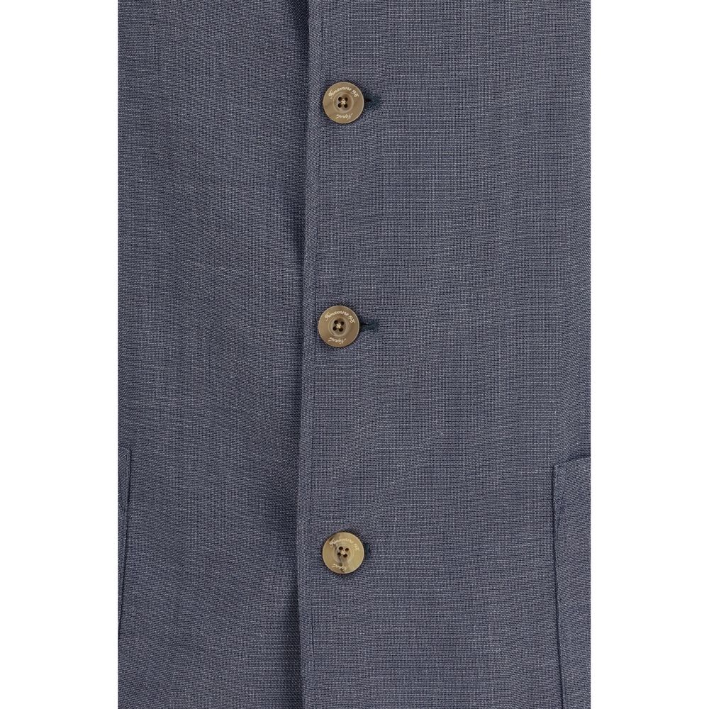Finamore Gray Wool Oves Aries Jacket