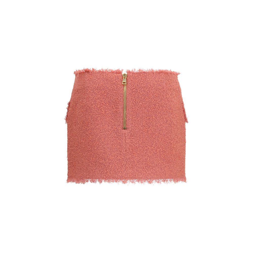 Balmain Multicolor Wool Oves Aries Mini Skirt