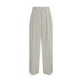 Calvin Klein White Wool Oves Aries Casual Pants
